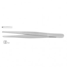 Fine Pattern Dissecting Forceps 1 x 2 Teeth Stainless Steel, 16 cm - 6 1/4"